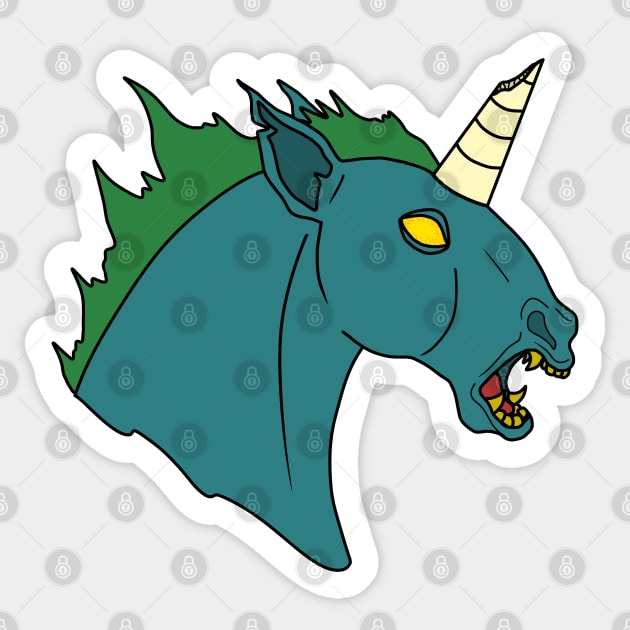 Zombie Unicorn Sticker by The Artist